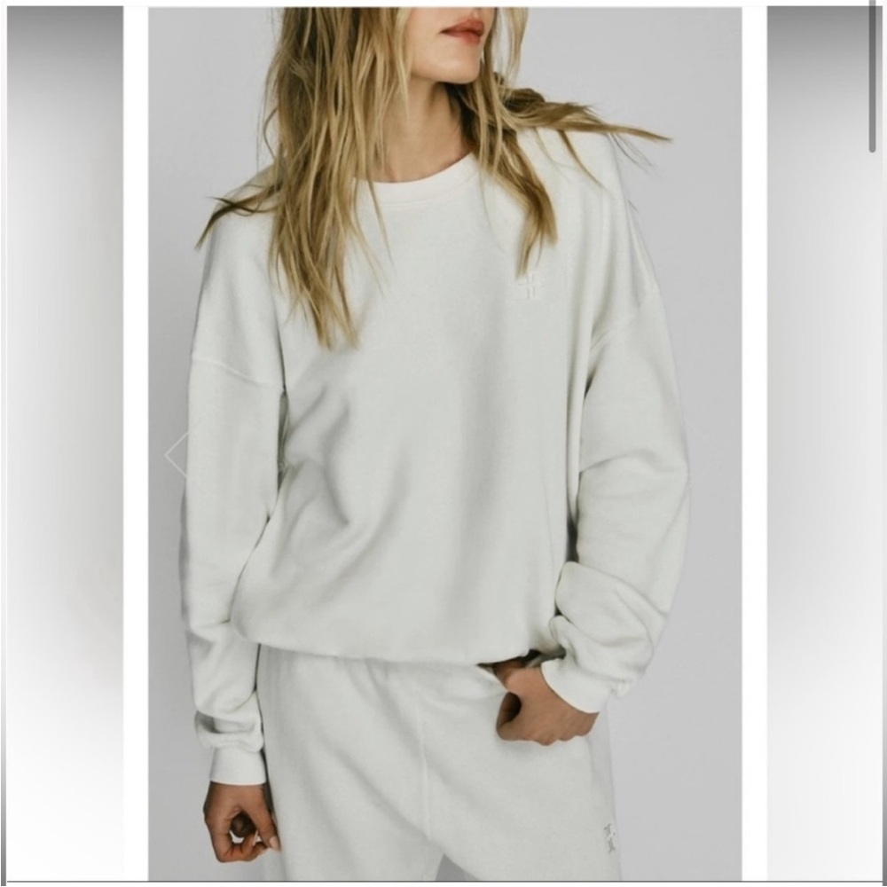 Eterne Classic Crewneck. Oversized White XS NEW *Ships TODAY!*